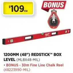 Gasweld Tool Centre 1200mm 48 redstick box level offer