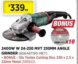 Gasweld Tool Centre 2400w w 24 230 mvt 230mm angle grinder offer