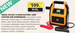 Gasweld Tool Centre 3000a 12v/24v lithium battery jump starter and powerbank offer