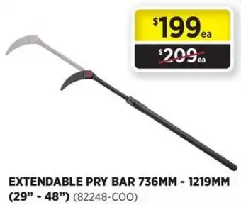 Extendable pry bar 736mm 1219mm 29 48