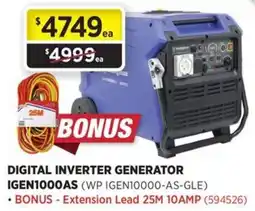 Gasweld Tool Centre Digital inverter generator igen1000as offer
