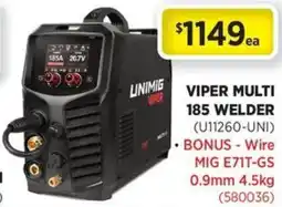 Gasweld Tool Centre Viper multi 185 welder offer