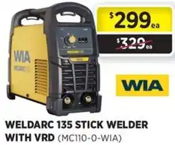 Gasweld Tool Centre Weldarc 135 stick welder with vrd offer
