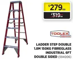 Gasweld Tool Centre Ladder step double fibreglass industrial 6ft double sided offer