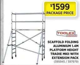 Gasweld Tool Centre Scaffold folding aluminium platform height tradie mkii with extension pack offer