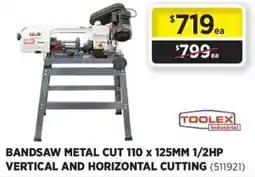 Gasweld Tool Centre Bandsaw metal cut 1/2hp vertical and horizontal cutting offer