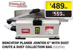 Gasweld Tool Centre Benchtop planer jointer 6 with dust chute & dust collection bag offer