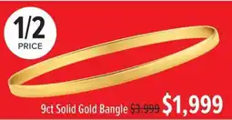 Shiels 9ct Solid Gold Bangle offer