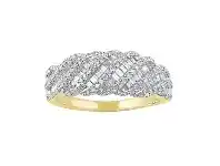 Bevilles Jewellery 9ct Yellow Gold 0.50ct Diamond Swirl Dress Ring offer