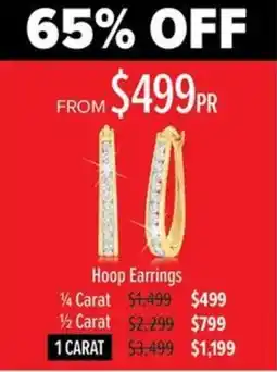 Shiels Hoop Earrings 1/4 Carat offer
