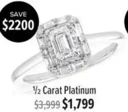 Shiels 1/2 Carat Platinum offer