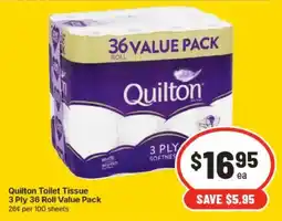 IGA Quilton Toilet Tissue 3 Ply offer
