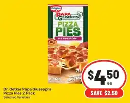 IGA Dr. Oetker Papa Giuseppi's Pizza Pies offer