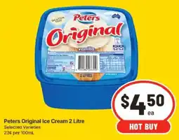 IGA Peters Original Ice Cream offer