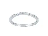 Bevilles Jewellery LOVE by Michelle Beville 18ct White Gold 0.10ct Diamond Wedding Ring offer