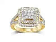 Bevilles Jewellery 9ct Yellow Gold 1.14ct Diamond Ring offer