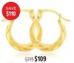 Shiels 9ct Classic Hoops offer