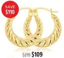 Shiels 9ct Classic Hoops offer