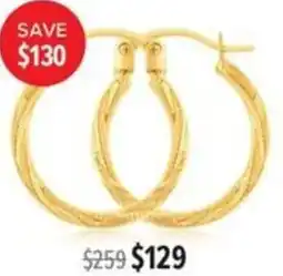 Shiels 9ct Classic Hoops offer