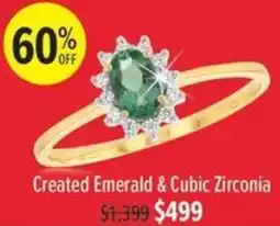 Shiels Created Emerald & Cubic Zirconia offer