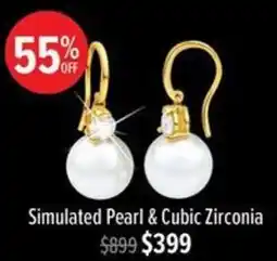 Shiels Simulated Pearl & Cubic Zirconia offer