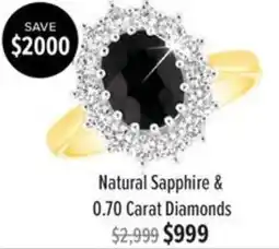 Shiels Natural Sapphire & 0.70 Carat Diamonds offer