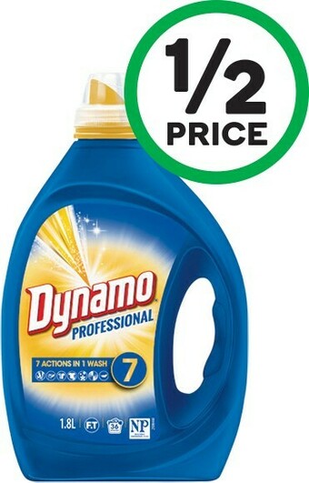 Woolworths Dynamo Professional Laundry Liquid 1.8 Litre offer