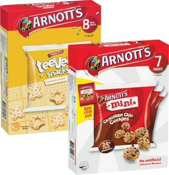 Woolworths Arnott’s Snack Packs 175-200g Pk 7-8 offer