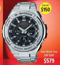Shiels G-shock Solar World Time offer