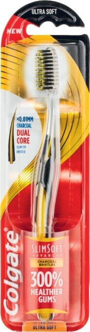 Coles Colgate Slim Soft Advanced Gold Manual Toothbrush 1 Pack offer
