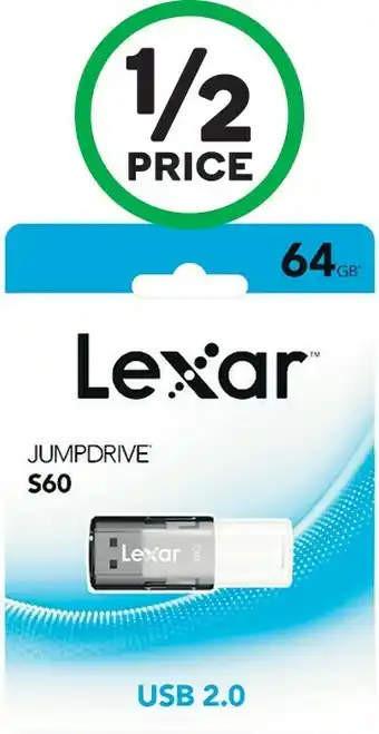 Woolworths Lexar USB 2.0 S60 64GB offer