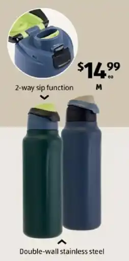 ALDI Stainless Steel Drink Bottle offer