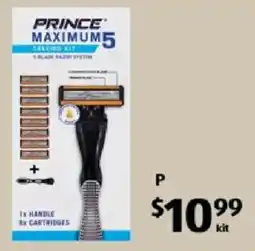 ALDI Prince Maximum Men's 5 Blade Razor Shaving Kit offer