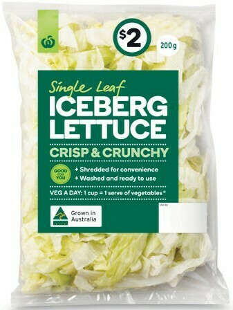Woolworths Woolworths Australian Shredded Iceberg Lettuce 200g offer