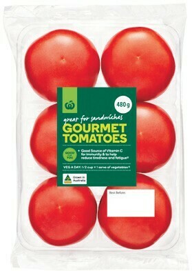 Woolworths Australian Gourmet Tomatoes 480g Pack offer