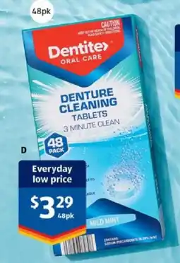ALDI Dentitex Denture Cleaning Tablets offer