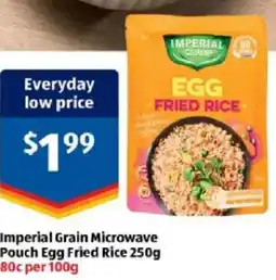 ALDI Imperial Grain Microwave Pouch Egg Fried Rice offer