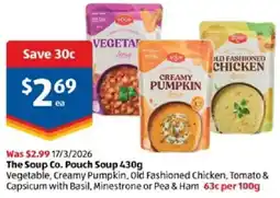 ALDI The Soup Co. Pouch Soup offer