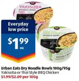 ALDI Urban Eats Dry Noodle Bowls offer