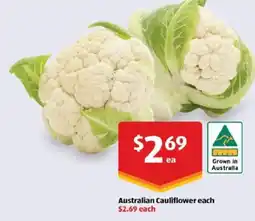ALDI Australian Cauliflower offer