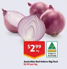 ALDI Australian Red Onions Pack offer
