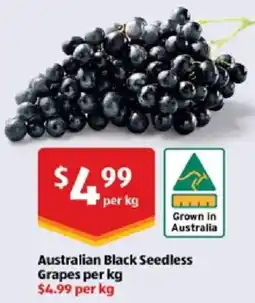 ALDI Australian Black Seedless Grapes offer