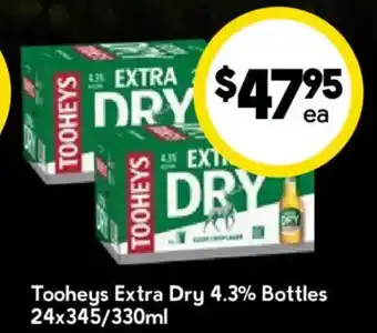 Drakes Tooheys Extra Dry 4.3% Bottles offer