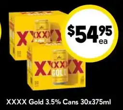 Drakes XXXX Gold 3.5% Cans offer