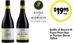 Drakes Battle of Bosworth Expat Pinot Noir or Puritan Shiraz offer