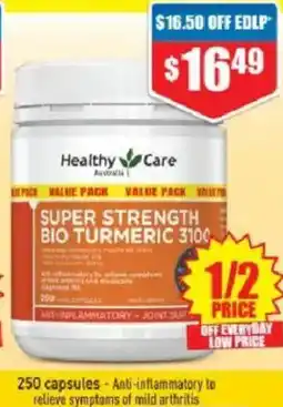 Chemist Warehouse Super strength bio turmeric 3100 offer