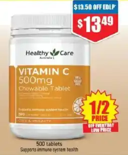Chemist Warehouse Healthy Care VITAMIN C 500mg offer