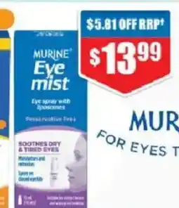 Chemist Warehouse Murine Eye Mist offer