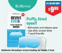 Chemist Warehouse BioRevive ReviveEyes Instant Cooling Gel Masks offer