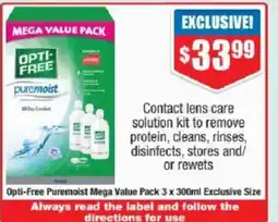 Chemist Warehouse Opti-Free Puremoist Mega offer